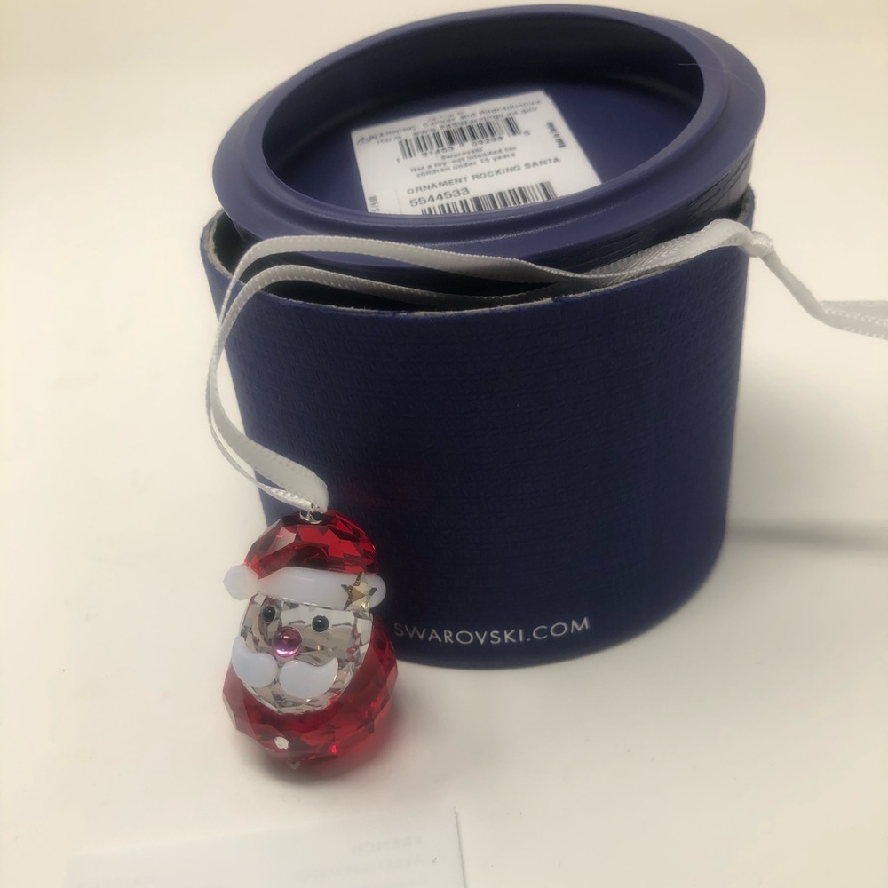 Swarovski rocking Santa ornament